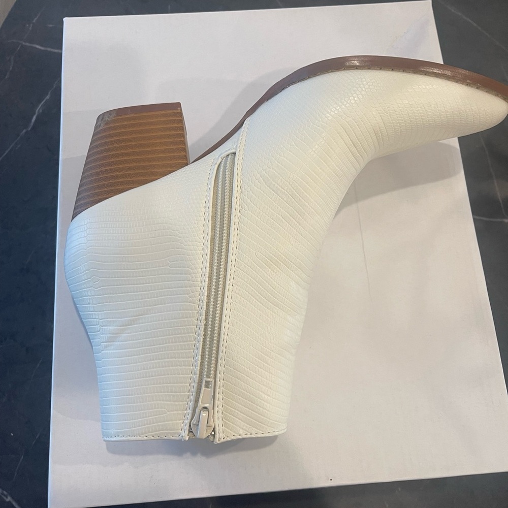 Lulus x Matisse Ivory Snake Booties - Picture 3 of 7